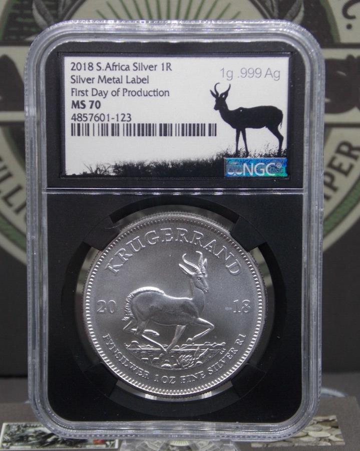 ڶ/ʼݾڽա ƥ 󥳥 [̵] 2018 S. Africa 1Oz Silver Krugerrand Silver Medal Label FDOP NGC MS70123ARC 2018 S. Africa 1oz Silver KRUGERRAND Silver Medal Label FDOP NGC MS70 #123ARC