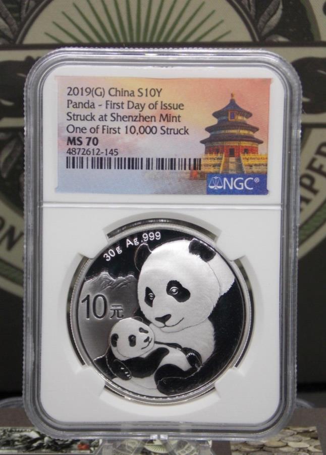 ڶ/ʼݾڽա ƥ 󥳥 [̵] 2019g30gС**ѥ** NGC MS70145ARC Shenzhen Mint FDOI ECCC 2019 (G) China 30g Silver **PANDA** NGC MS70 #145ARC Shenzhen Mint FDOI ECC&C