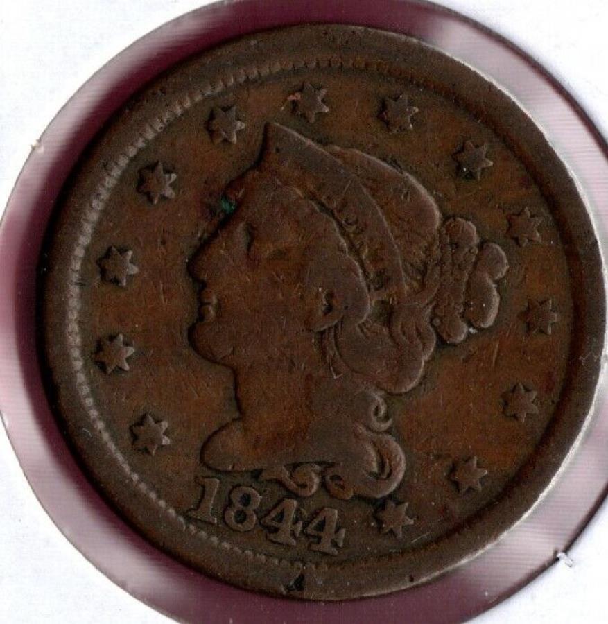 ڶ/ʼݾڽա ƥ 󥳥 [̵] 1844/81ȥإ祻ȥ졼ɤꥢСǡȡC5789 1844/81 BRAIDED HAIR LARGE CENT GRADES VERY GOOD CLEAR OVERDATE #C5789