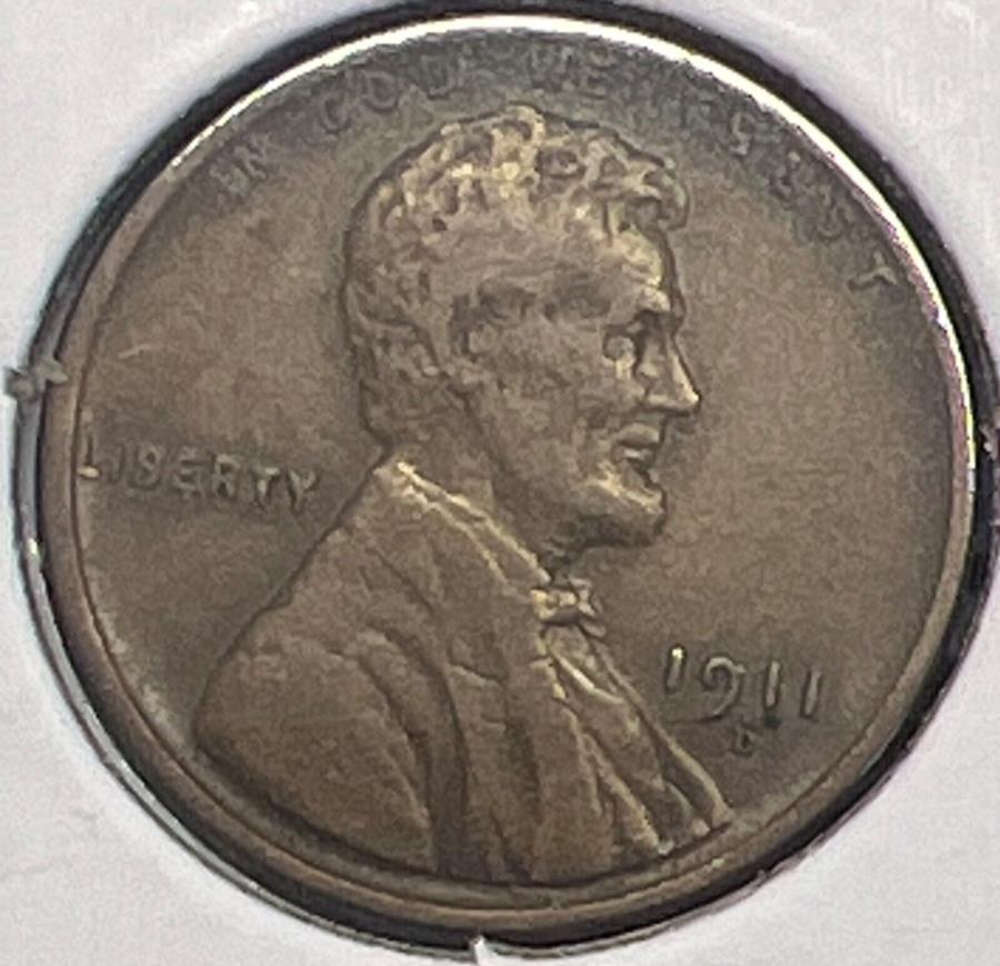 yɔi/iۏ؏tz AeB[NRC _RC [] 1911-dJ[ZgO[h͔ɍׂBۂ̃RCC9638 1911-D LINCOLN WHEAT CENT GRADES VERY FINE. ACTUAL COIN #C9638