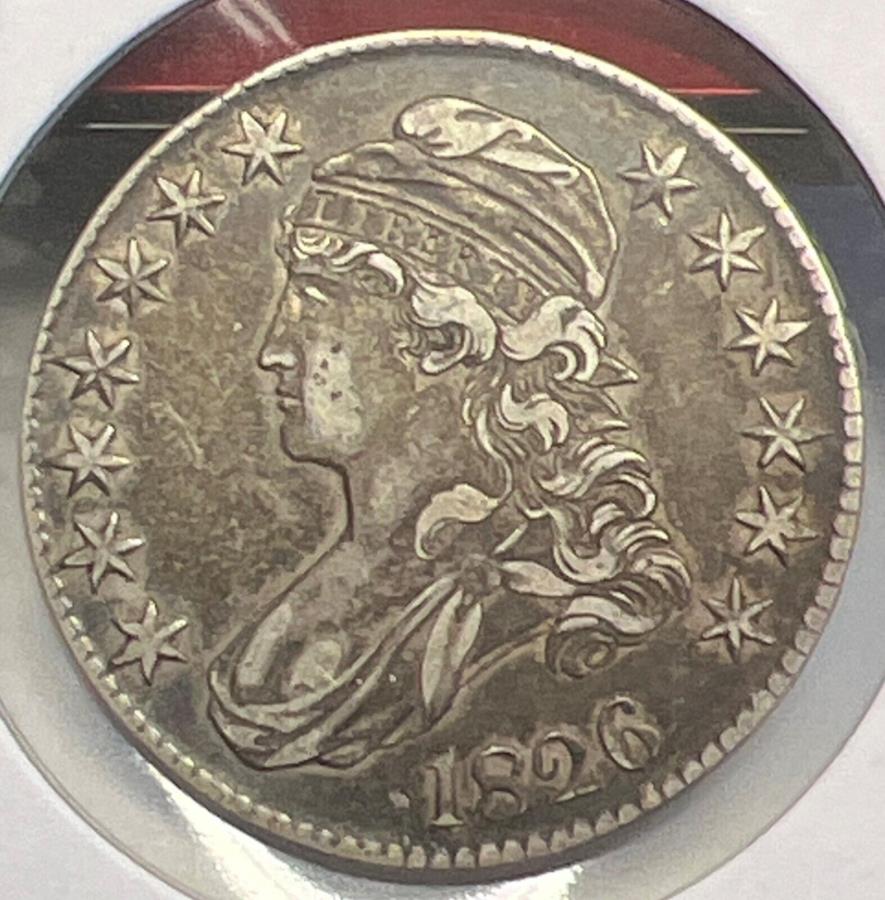 ڶ/ʼݾڽա ƥ 󥳥 [̵] 1826åץХȥСϡե顼祤ȥեºݤΥ10404 1826 CAPPED BUST SILVER HALF DOLLAR CHOICE EXTRA FINE ACTUAL COIN #10404