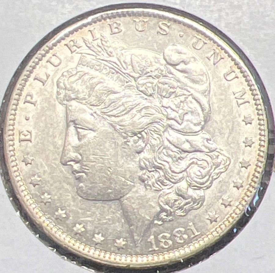 yɔi/iۏ؏tz AeB[NRC _RC [] 1881-O[KVo[_[͂قƂǏzĂȂۂ̃RC13102 1881-O MORGAN SILVER DOLLAR ALMOST UNCIRCULATED ACTUAL COIN #13102