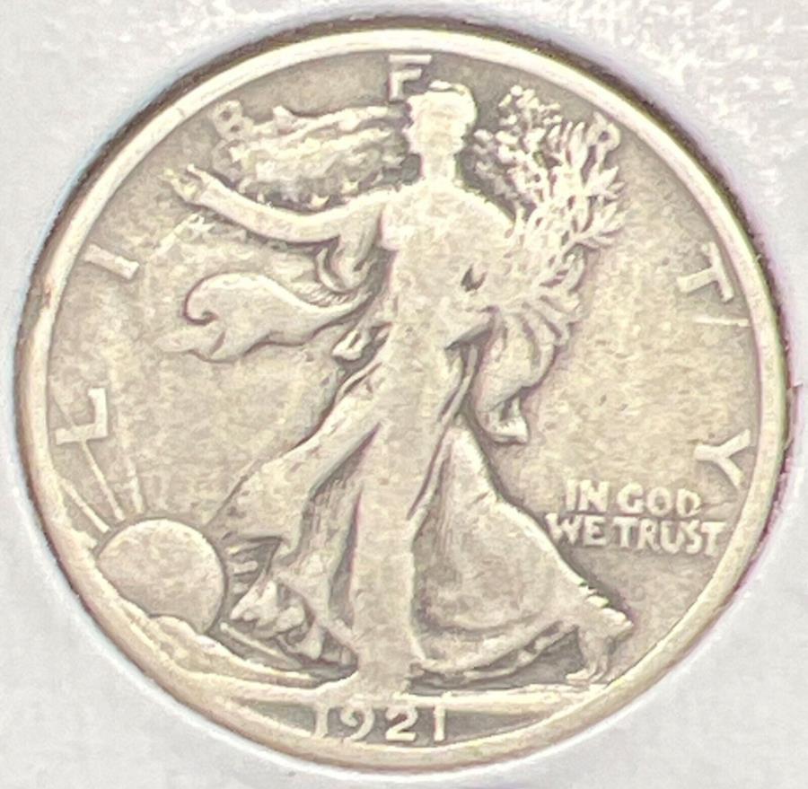 ڶ/ʼݾڽա ƥ 󥳥 [̵] 1921-D󥰥ХƥСϡե顼졼ɤºݤΥC14210 1921-D WALKING LIBERTY SILVER HALF DOLLAR GRADES VERY GOOD ACTUAL COIN #C14210