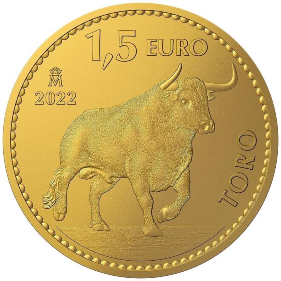 ֥륹ڥ2022ɥ - 񥳥-1PC- The Bull Spain 2022 Gold Coin - Investment Coin - 1 Oz PC-