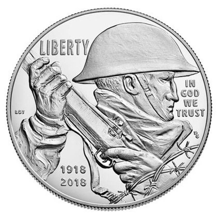 yɔi/iۏ؏tz AeB[NRC _RC [] 100N1Vo[RC񎟐E2018-č - P[X-26.73 gr st- 100 Year 1 Silver Coin World War II 2018 - USA - in case - 26.73 gr ST-