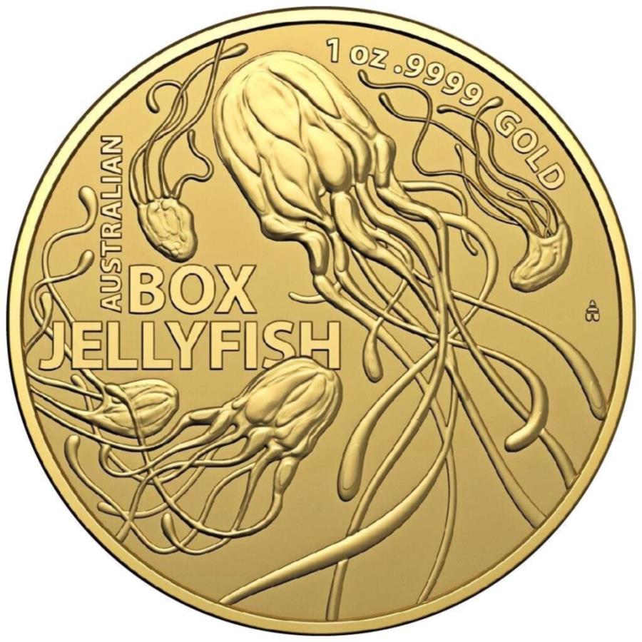 yɔi/iۏ؏tz AeB[NRC _RC [] S[hRCzbgWFtBbVł댯i4thj2023-I[XgA-1 oz st- Gold Coin Hot Jellyfish Most Dangerous (4th) 2023 - Australia - 1 Oz ST-