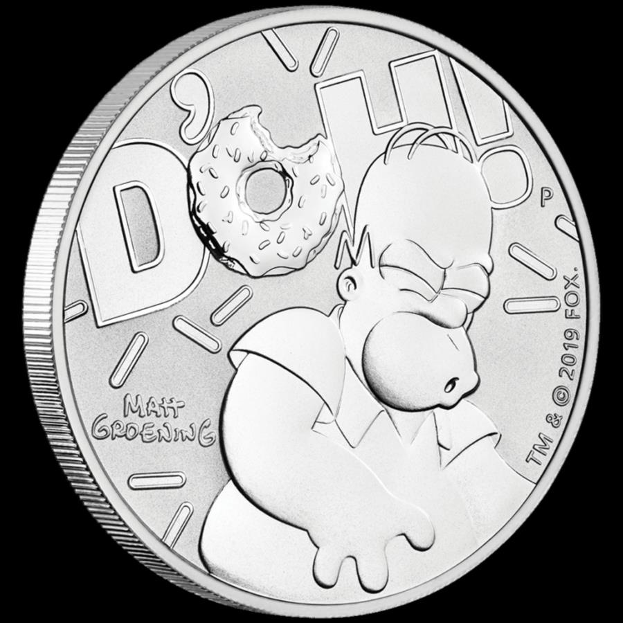 yɔi/iۏ؏tz AeB[NRC _RC [] 2019 Homer Simpson?The Simpsons -Tuvalu -1oz St Silver Coin- 2019 Homer Simpson? The Simpsons - Tuvalu - 1oz ST Silver Coin-