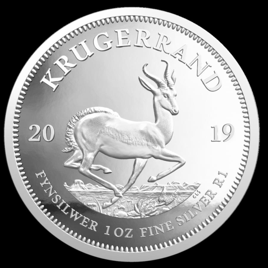 yɔi/iۏ؏tz AeB[NRC _RC [] 2019AtJKrugerrand Silver Coin -Case -1 oz pp- 2019 South Africa Krugerrand Silver Coin - In Case - 1 Oz PP-