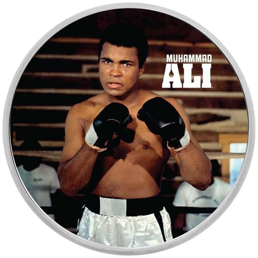 yɔi/iۏ؏tz AeB[NRC _RC [] 2023 Muhammad Ali Silver Coin -niue -Blister Card -1oz St Color- 2023 Muhammad Ali Silver Coin - Niue - Blister Card - 1oz ST Color-