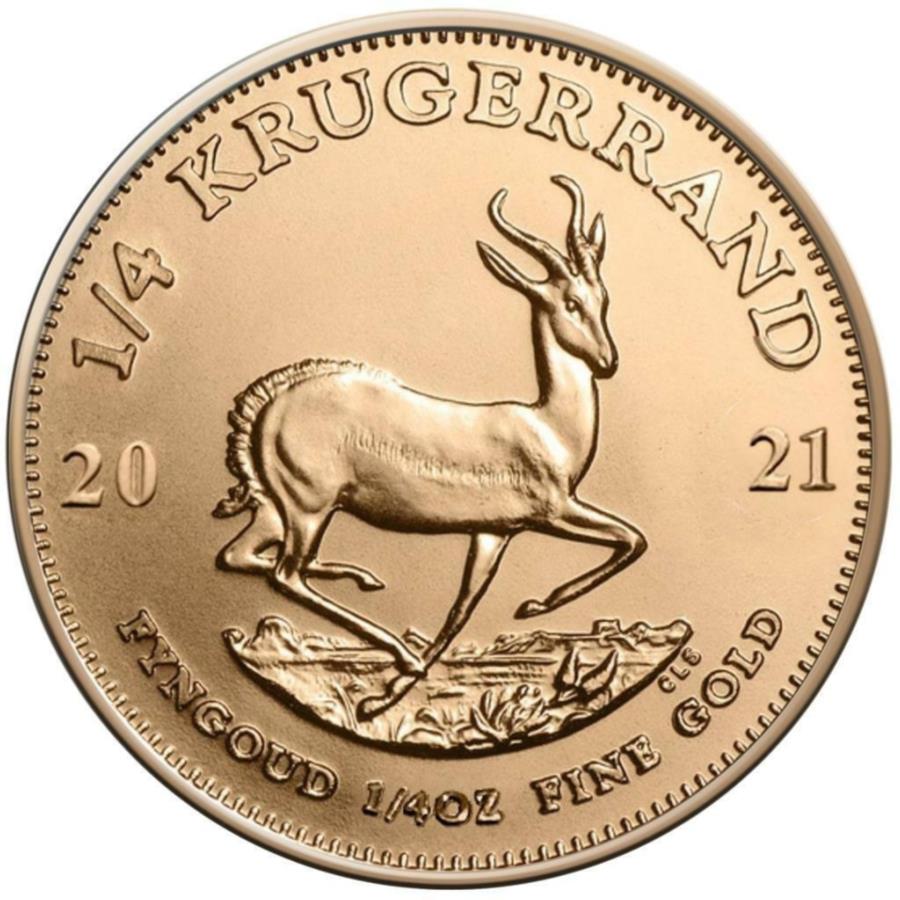 yɔi/iۏ؏tz AeB[NRC _RC [] 2021AtJKrugerrand Gold Coin -Investment Coin -1/4 oz st- 2021 South Africa Krugerrand Gold Coin - Investment Coin - 1/4 Oz ST-