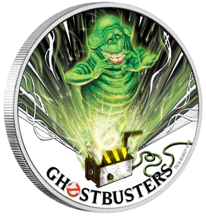 yɔi/iۏ؏tz AeB[NRC _RC [] Ghostbusters?Slimer Silver Coini2Bj2017 -Tuvalu -1 oz pp in Color- Ghostbusters? Slimer Silver Coin (2.) 2017 - Tuvalu - 1 Oz PP in Color-