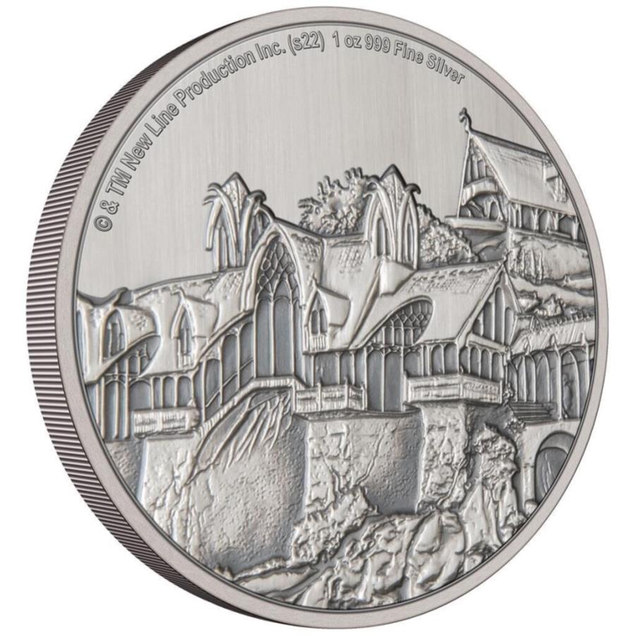 【極美品/品質保証書付】 アンティークコイン モダンコイン 送料無料 Lord of the Rings Bruchtal 中口シルバーコイン（2番目）2022 -niue -1 oz af- Lord of the Rings Bruchtal Middle-earth Silver Coin (2nd) 2022 - Niue - 1 Oz AF-