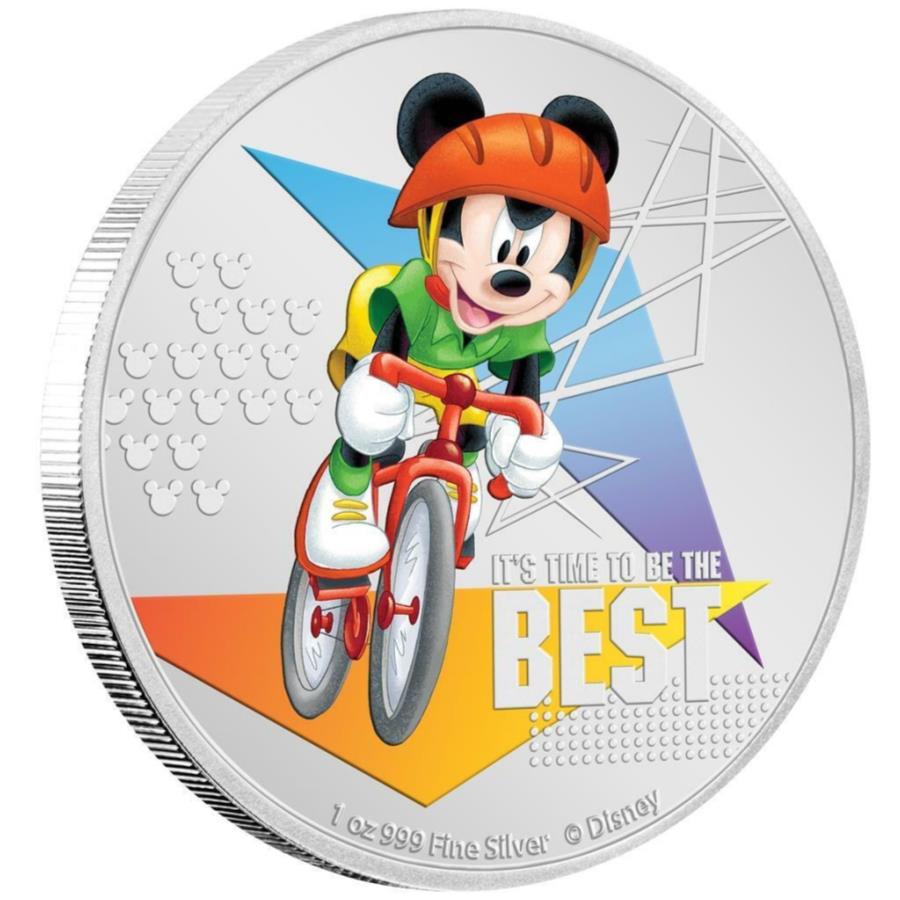  アンティークコイン モダンコイン  Disney?Mickey Mouse?スポーツサイクリングシルバーコイン（3rd）2020 -niue -1 oz pp- Disney? Mickey Mouse? Sports Cycling Silver Coin (3rd) 2020 - Niue - 1 Oz PP-