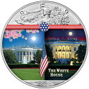【極美品/品質保証書付】 アンティークコイン モダンコイン [送料無料] ホワイトハウス（7th）シルバーコイン2020ランドマーク-USA -Color -in Color- White House (7th) Silver Coin 2020 Landmark - USA - 1oz ST in Color-