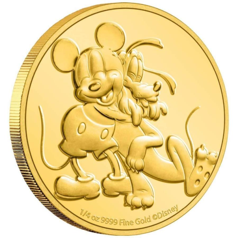 2020 DISNEY?PLUTO?90歳の誕生日ゴールドコイン-NIUE-木製の場合-1/4オンスpp- 2020 Disney? Pluto? 90th Birthday Gold Coin - Niue - In Wooden Case - 1/4oz PP-
