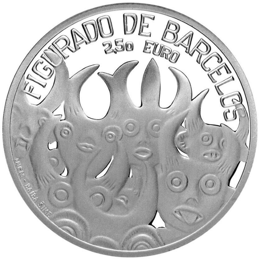  アンティークコイン モダンコイン  バルセロス2016のシルバーコインセラミック - ポルトガル - ケース-12 gr pp- Silver coin ceramics from Barcelos 2016 - Portugal - in case - 12 gr PP-