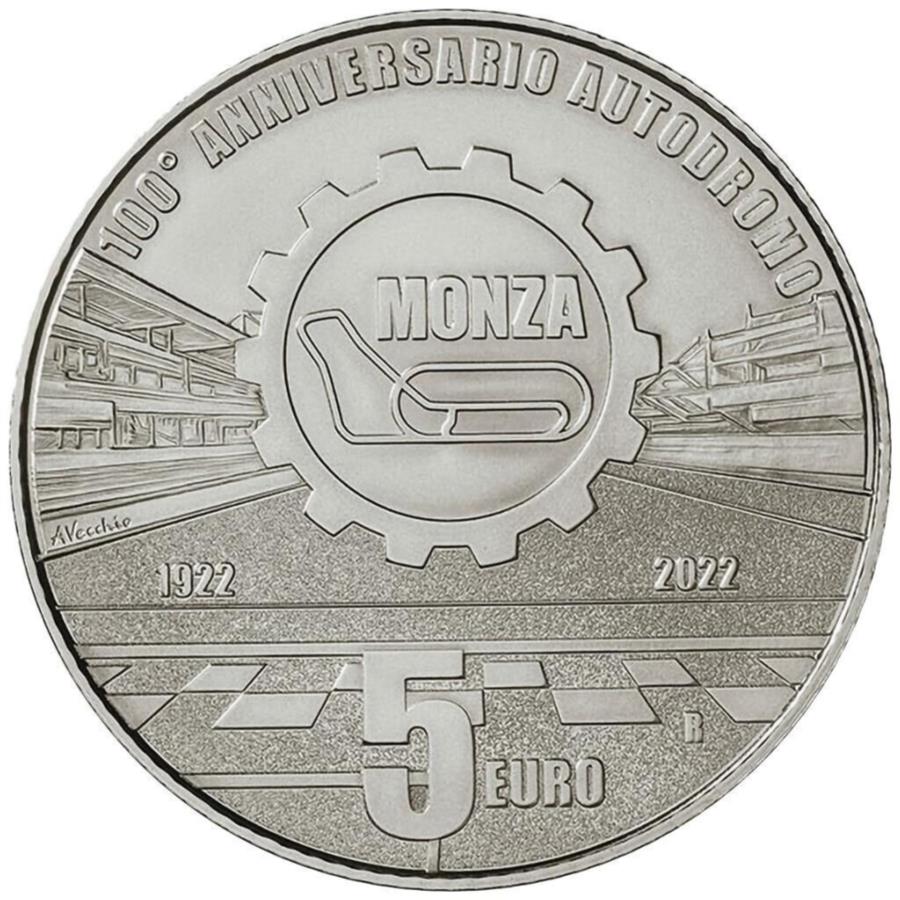  アンティークコイン モダンコイン  シルバーコインレーストラックモンザ100.記念2022-イタリア - ケース-18 gr st- Silver coin racetrack Monza 100. Anniversary 2022 - Italy - in case - 18 gr ST-