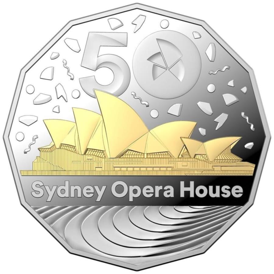 【極美品/品質保証書付】 アンティークコイン モダンコイン [送料無料] シドニーオペラハウス2023シルバーコイン - オーストラリア - 部分的に金色-18 gr pp- Sydney Opera House 2023 Silver Coin - Australia - Partially Golded - 18 gr PP-