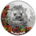 ウッドランドスピリッツヘッジホッグシルバーコイン(4th)2021-モンゴル - ハイレリーフ-1 oz pp- Woodland Spirits Hedgehog Silver Coin (4th) 2021 - Mongolia - High Relief - 1 Oz PP-