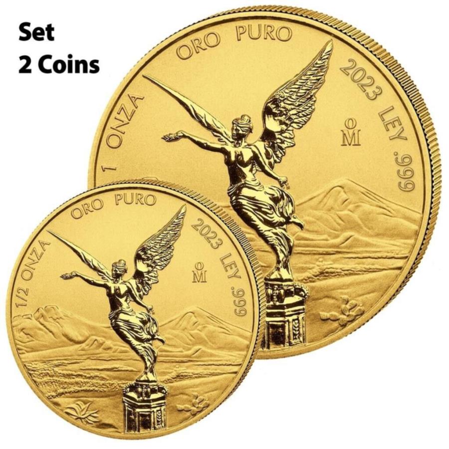  アンティークコイン モダンコイン  ビクトリーのゴールドコインセット2023-メキシコ-1.5oz逆の証明 - リバタドの女神ゴールドコインセット - Libertad Goddess of Victory Gold Coin Set 2023 - Mexico - 1.5oz Reverse Proof-