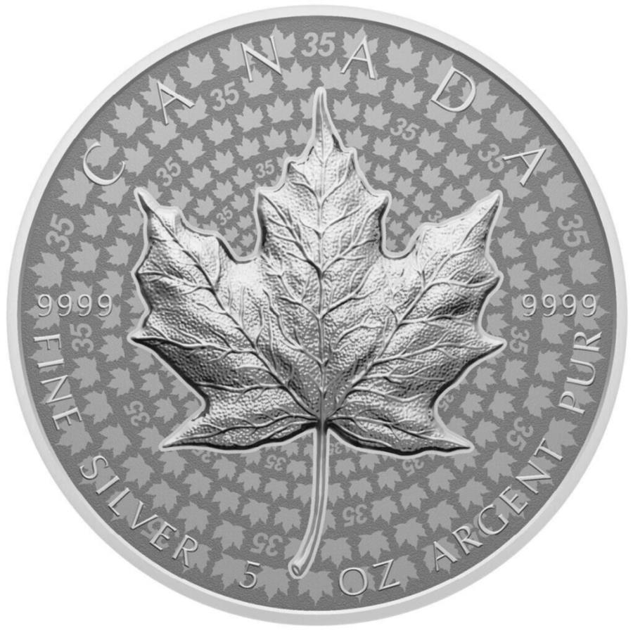  アンティークコイン モダンコイン  2023メープルリーフ - カナダ - ウルトラハイレリーフ-5オンスの逆プルーフシルバーコイン - 2023 Maple Leaf - Canada - Ultra High Relief - 5oz Reverse Proof Silver Coin-