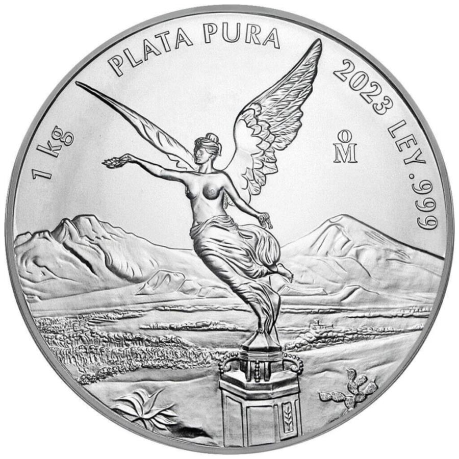 yɔi/iۏ؏tz AeB[NRC _RC [] 1kg̃o^hrNg[̏_2023Vo[RC - LVR - v~ARC - st- 1kg Libertad Goddess of Victory 2023 Silver Coin - Mexico - Premium Investment Coin - ST-