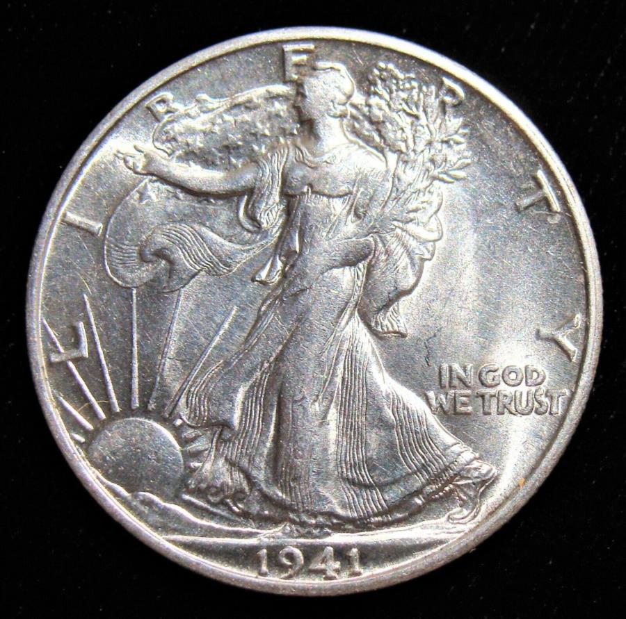 yɔi/iۏ؏tz AeB[NRC _RC [] 1941 S 50CEH[LOoeBhBIBUB 1941 S 50C Walking Liberty Half Dollar. Choice BU.