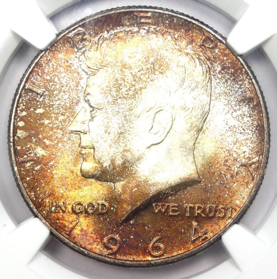 【極美品/品質保証書付】 アンティークコイン モダンコイン [送料無料] 1964 Kennedy Half Dollar 50C COIN -NGC MS67+レアプラスグレード-5200ドルの価値 1964 Kennedy Half Dollar 50C Coin - NGC MS67+ with Rare Plus Grade - $5200 Value