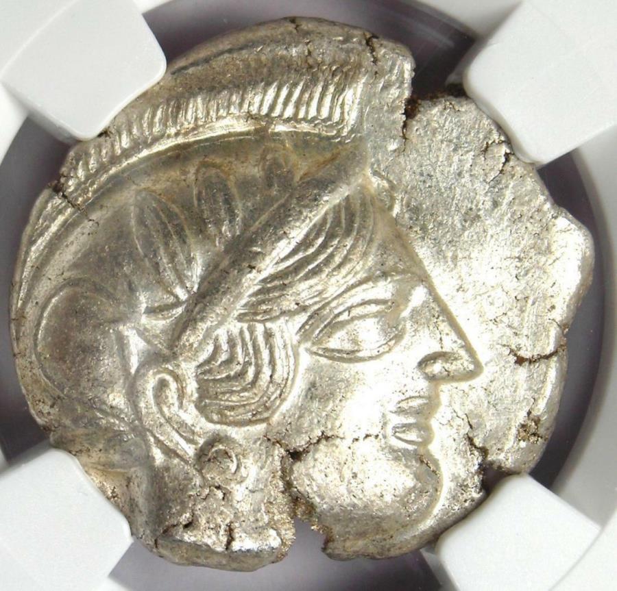 yɔi/iۏ؏tz AeB[NRC _RC [] ÑAelMVAeiIEeghbNRCiIO440-404j-NGC`CXAU Ancient Athens Greece Athena Owl Tetradrachm Coin (440-404 BC) - NGC Choice AU