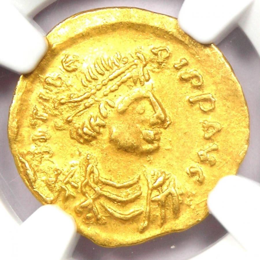  アンティークコイン モダンコイン  Maurice Tiberius Av Tremissis Gold Byzantine Coin 582-602 AD -NGC Choice xf Maurice Tiberius AV Tremissis Gold Byzantine Coin 582-602 AD - NGC Choice XF