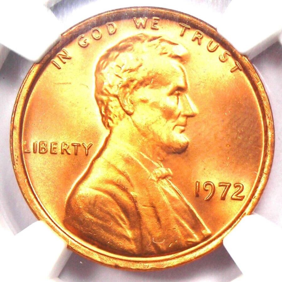 【極美品/品質保証書付】 アンティークコイン モダンコイン [送料無料] 1972リンカーンメモリアルセントペニー1C-認定NGC MS68 RD-トップポップ1/0！ 1972 Lincoln Memorial Cent Penny 1C - Certified NGC MS68 RD - Top Pop 1/0!