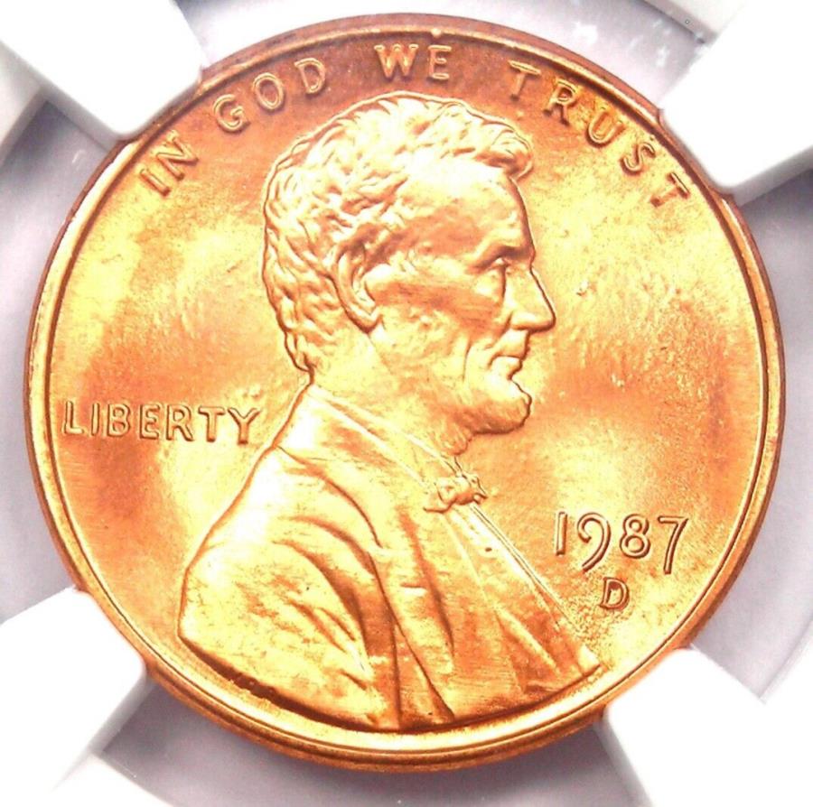【極美品/品質保証書付】 アンティークコイン モダンコイン [送料無料] 1987 -Dリンカーンメモリアルセントペニー1C -NGC MS69 RD -Rare Grade -Top Pop 13/0 1987-D Lincoln Memorial Cent Penny 1C - NGC MS69 RD - RARE Grade - Top Pop 13/0