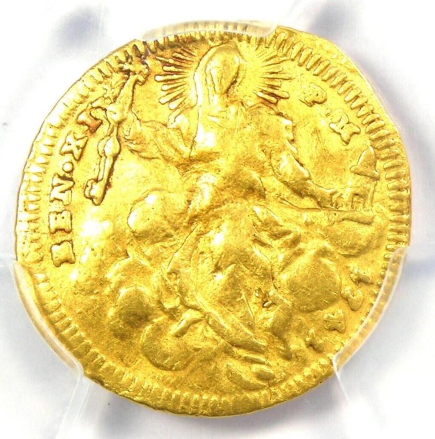 1741イタリア教皇がゴールドハーフゼッキーノコイン1/2Z-認定PCGS VF詳細 1741 Italy Papal States Gold Half Zecchino Coin 1/2Z - Certified PCGS VF Details