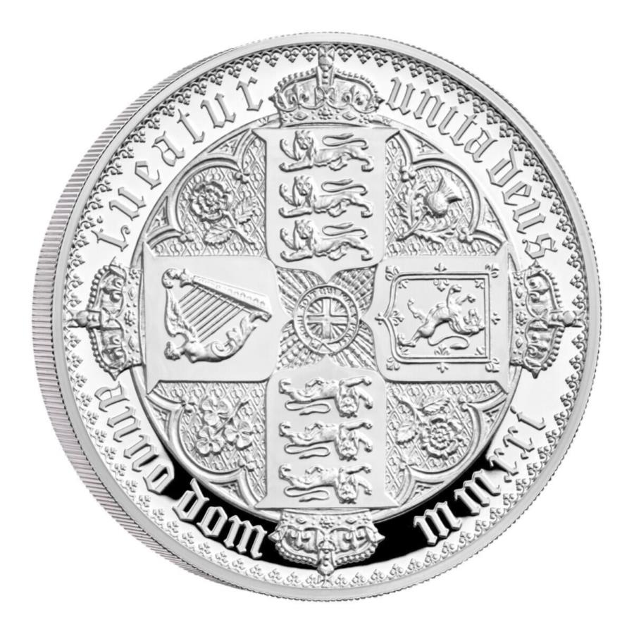 yɔi/iۏ؏tz AeB[NRC _RC [] O[gueUK 2021?10SVbNNENH[^[A[5IXVo[RCC~g Great Britain UK 2021 ?10 Gothic Crown QUARTERED ARMS 5oz Silver Coin Royal Mint