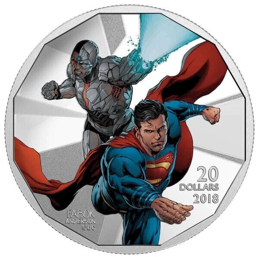 ڶ/ʼݾڽա ƥ 󥳥 [̵] ʥ2018 $ 20㥹ƥ꡼åȥܡȥѡޥ1󥹽ʶ䥳 Canada 2018 $20 The Justice LeagueTM Cyborg and Superman 1 oz Pure Silver Coin