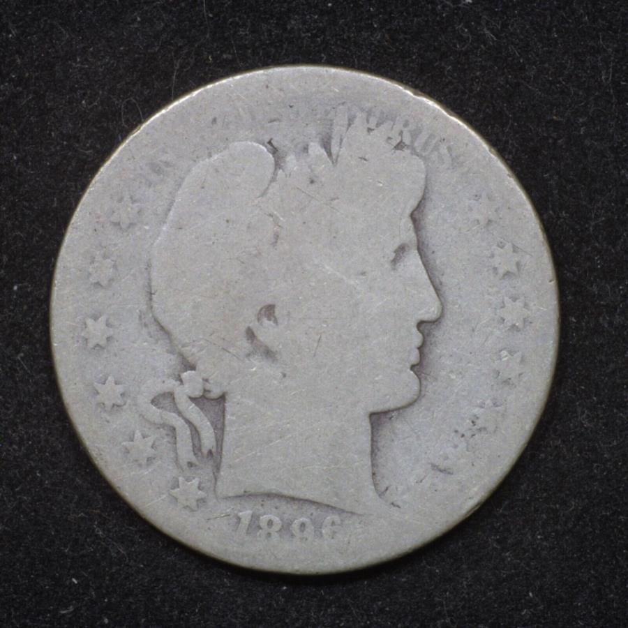 yɔi/iۏ؏tz AeB[NRC _RC [] 1896 -Oo[o[n[t_[ - AG̊O - L[t!! 1896-O Barber Half Dollar - AG Appearance - KEY DATE!!