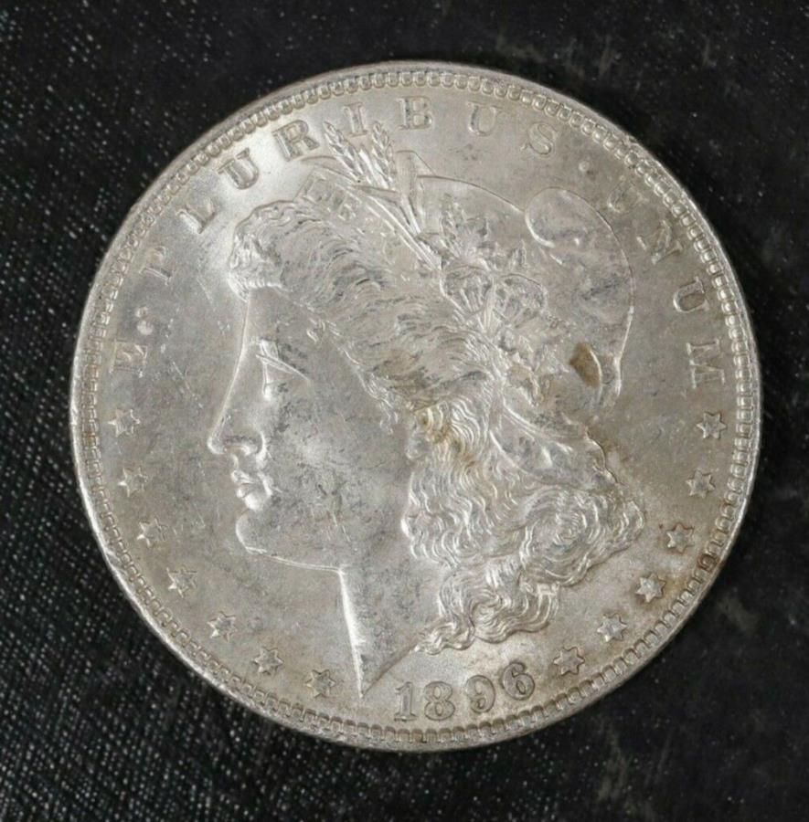 yɔi/iۏ؏tz AeB[NRC _RC [] 1896 -P Morgan Silver Dollar Bu -L1H12 1896 - P Morgan Silver Dollar BU - L1H12