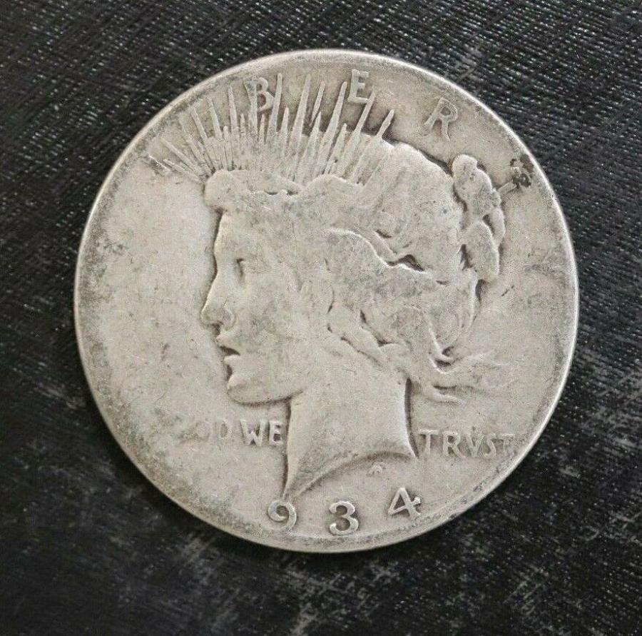 ڶ/ʼݾڽա ƥ 󥳥 [̵] 1934 S $ 1ʿ¥С顼L6N28 1934 S $1 Peace Silver Dollar L6N28