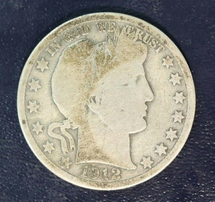 yɔi/iۏ؏tz AeB[NRC _RC [] 1912 -So[o[h-90Vo[50C -L42F14 1912-S Barber Half Dollar - 90% Silver 50c - L42F14