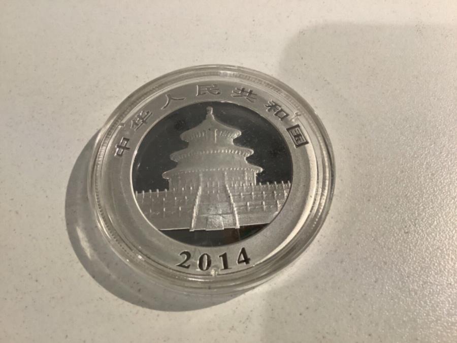 yɔi/iۏ؏tz AeB[NRC _RC [] 2014 1IXVo[RC`Cj[Yp_.999JvZ1IXA13.7 2014 1 oz Silver Coin Chinese Panda .999 One Ounce in capsule A13.7