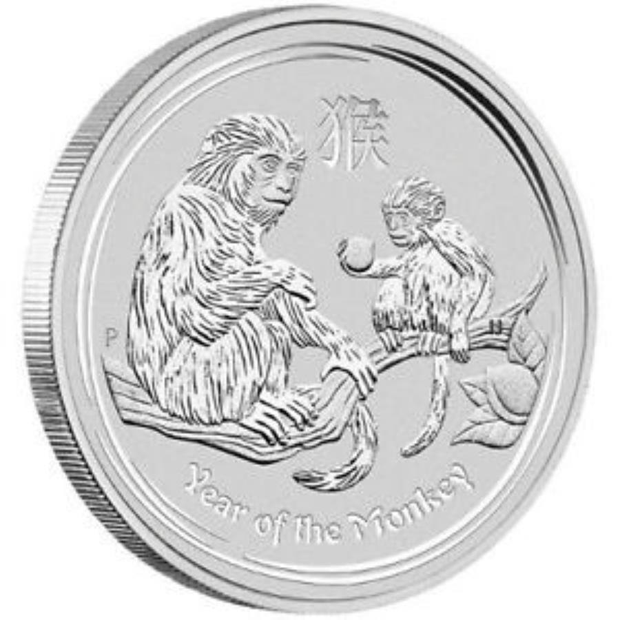 ڶ/ʼݾڽա ƥ 󥳥 [̵] ǯ - 2016 1/2󥹽ʥС - ѡߥ YEAR OF THE MONKEY - 2016 1/2 oz Pure Silver Coin - Perth Mint