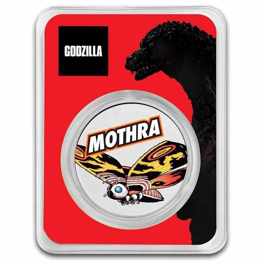 yɔi/iۏ؏tz AeB[NRC _RC [] Mothra GodzillaV[Y2023 1 OZȋF̐FtBURCTEP -niue MOTHRA GODZILLA SERIES 2023 1 oz Pure Silver Colorized BU Coin in TEP - Niue