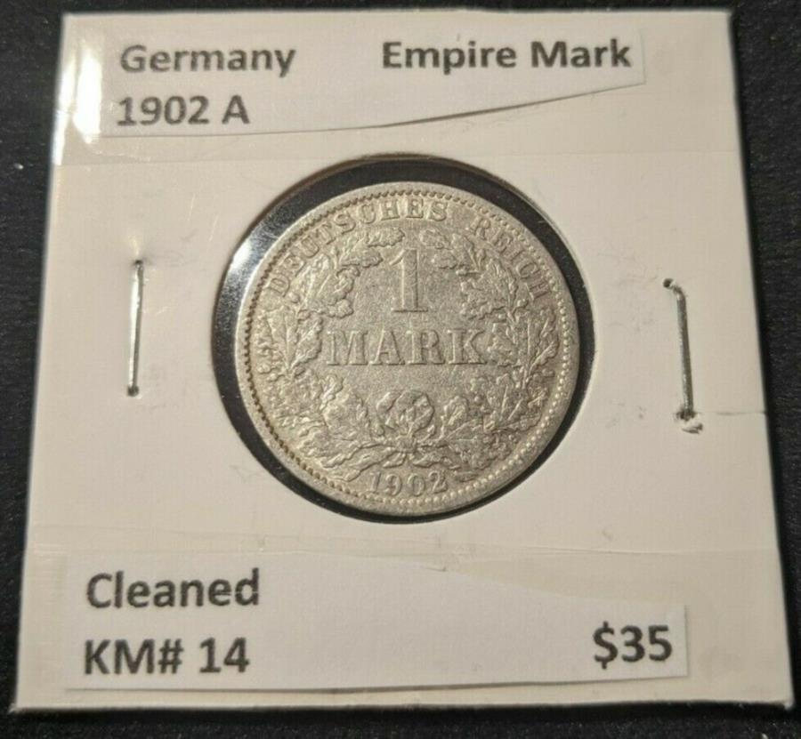 yɔi/iۏ؏tz AeB[NRC _RC [] hCc1902N鍑}[N|ꂽkm14351 8c Germany 1902 A Empire Mark Cleaned KM# 14 #351 8C