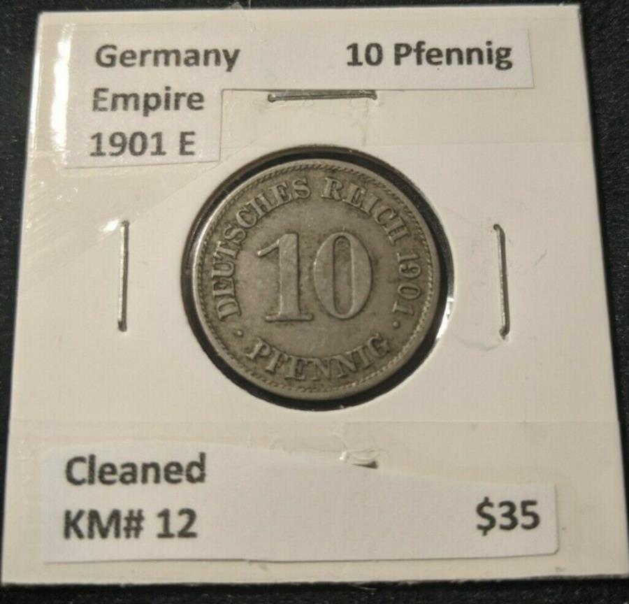 ɥ1901 e 10 pfennig km12ݽ344 8c Germany Empire 1901 E 10 Pfennig...