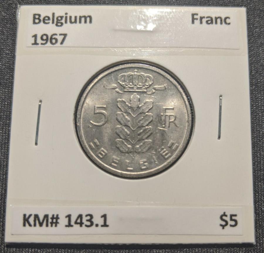 yɔi/iۏ؏tz AeB[NRC _RC [] xM[1967 5tKM143.1 Belgium 1967 5 Franc KM# 143.1