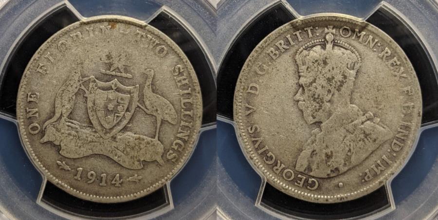 1914 Florin 2/ - ȥꥢPCGS G04 Good3843 1914 Florin 2/- Australia P...
