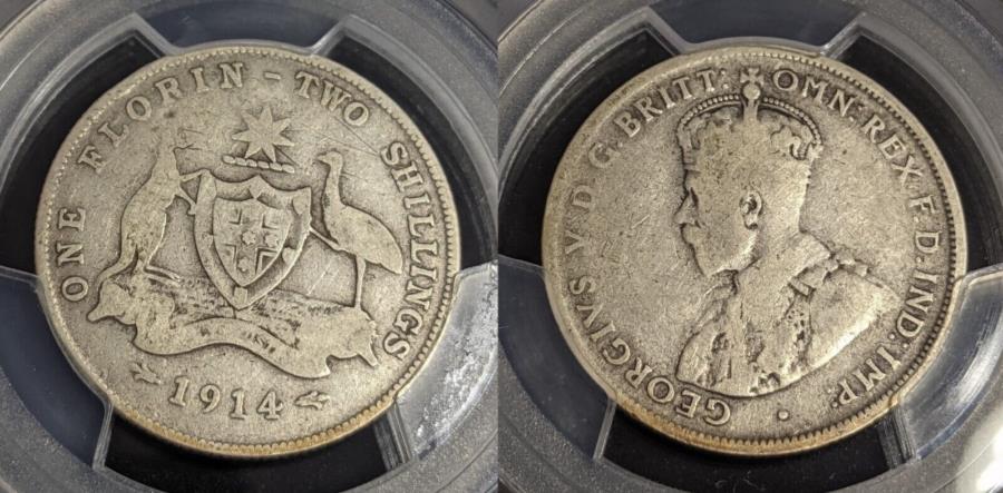 1914 Florin 2/ - ȥꥢPCGS G04 Good3515 1914 Florin 2/- Australia P...