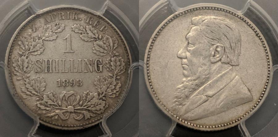 yɔi/iۏ؏tz AeB[NRC _RC [] AtJ1893VO1/ - PCGS XF40 km5845 South Africa 1893 Shilling 1/- PCGS XF40 KM#5 #845