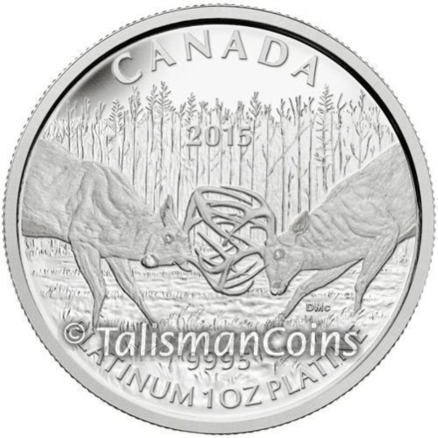 yɔi/iۏ؏tz AeB[NRC _RC [] Ji_2015zCge[fBA`W$ 300sAv`iv[t~e[W200I Canada 2015 White-Tailed Deer Challenge $300 Pure Platinum Proof MINTAGE 200!