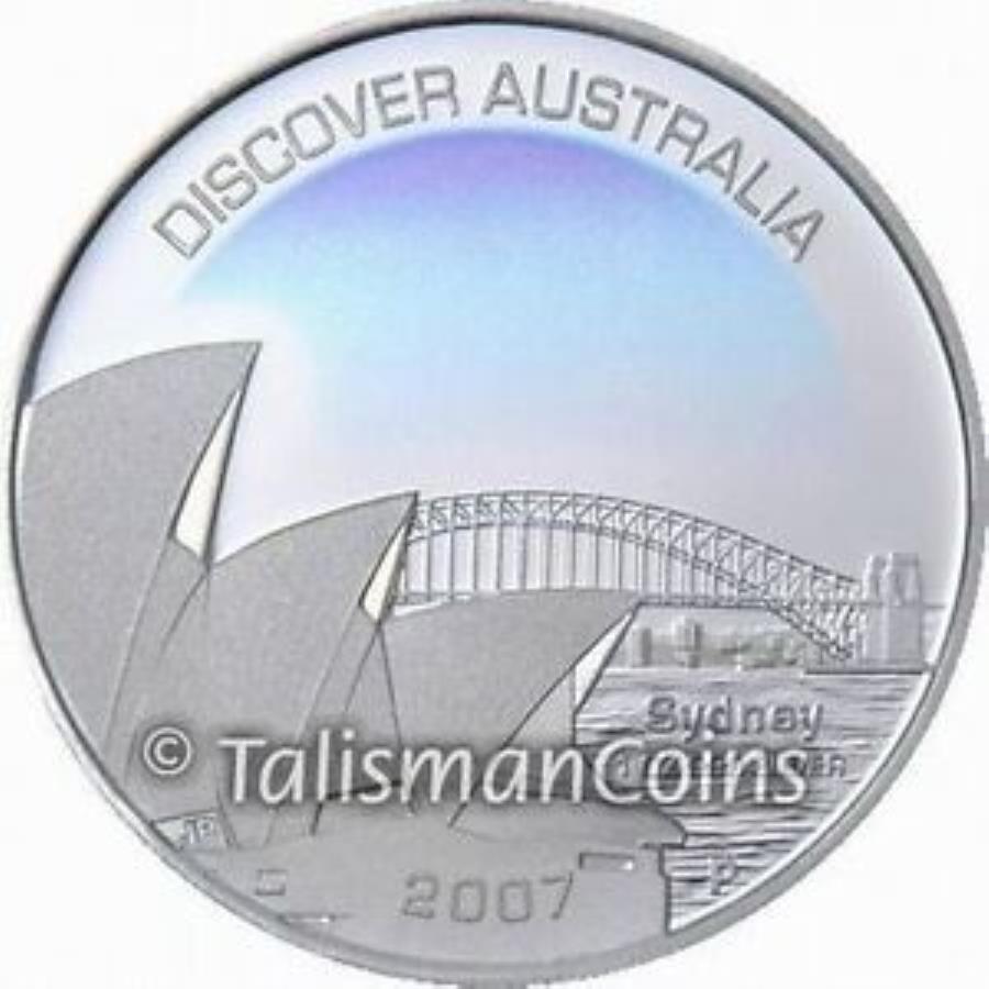 【極美品/品質保証書付】 アンティークコイン モダンコイン [送料無料] オーストラリア2007シドニーオペラハウスハーバーブリッジ$ 1 1オンスピュアシルバーPFを発見する Discover Australia 2007 SYDNEY OPERA HOUSE Harbour Bridge $1 1 Oz Pure Silver Pf